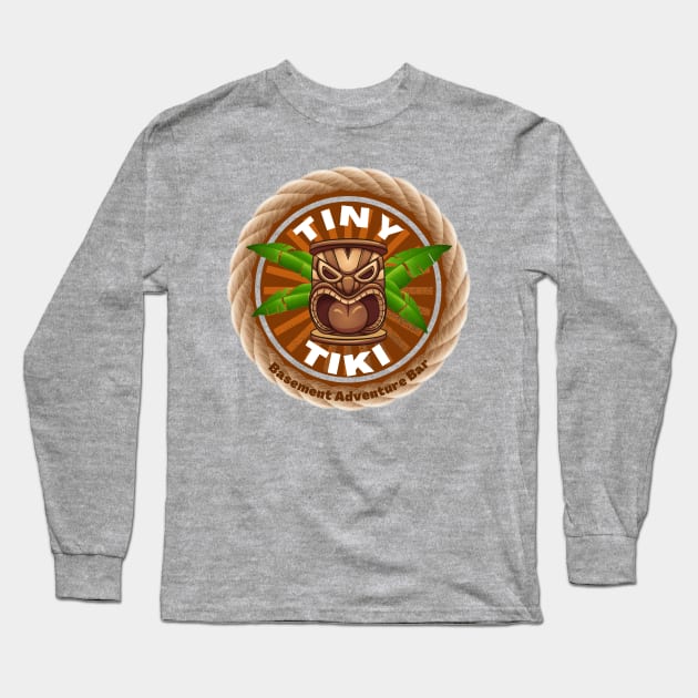 Tiny Tiki Basement Adventure Bar Long Sleeve T-Shirt by Browngator1